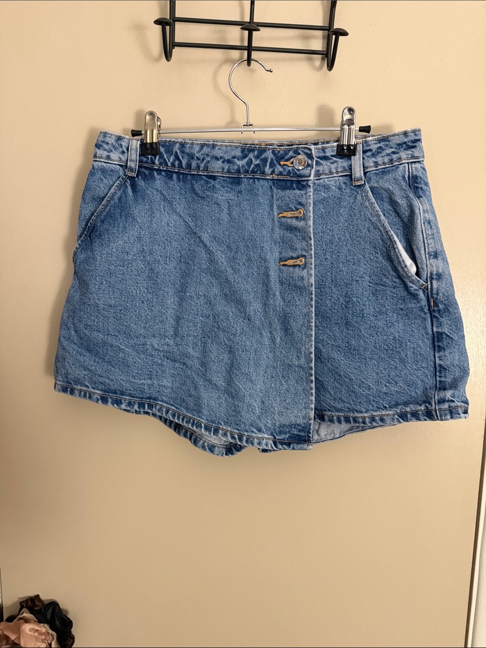 ZARA Denim Mini Skort - Blue